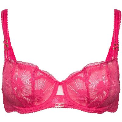CHANTELLE Muse Halfcup Balconette Bra E x 80 Pink E x 80 CHANTELLE Muse Halfcup Balconette Bra E x 80 Pink E x 80