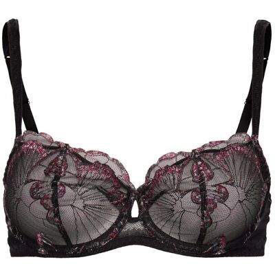 CHANTELLE Lily Underwire Half Cup Bra E x 80 Black E x 80 CHANTELLE Lily Underwire Half Cup Bra E x 80 Black E x 80