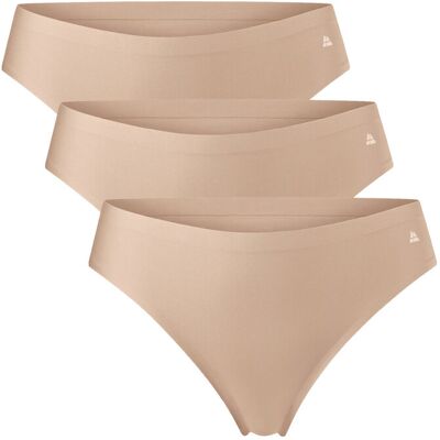 Danish Endurance Invisible Thong (Women) 3-Pack S Beige S Danish Endurance Invisible Thong (Women) 3-Pack S Beige S