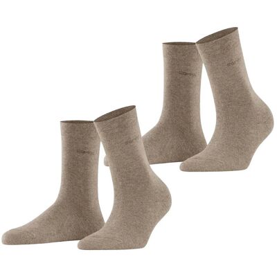 Esprit Socks Basic Easy 2-Pack Sustainable Uni Coloured 39-42 Brown 39-42 Esprit Socks Basic Easy 2-Pack Sustainable Uni Coloured 39-42 Brown 39-42