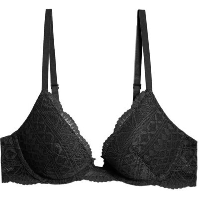 Etam Idole - N*2 Plunge Push-Up Bra B x 90 Black B x 90 Etam Idole - N*2 Plunge Push-Up Bra B x 90 Black B x 90