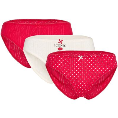 Etam Jolly - 3 Slips XS Red XS Etam Jolly - 3 Slips XS Red XS