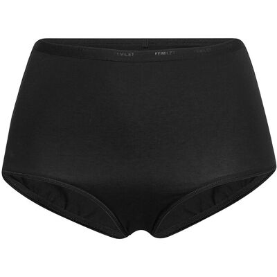 Femilet Basic Cotton High Waist Brief 38 Black 38 Femilet Basic Cotton High Waist Brief 38 Black 38