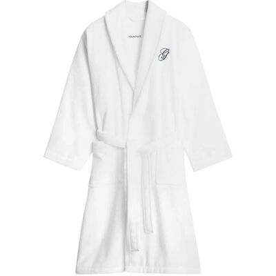 Gant Embroidery Robe XXL White XXL Gant Embroidery Robe XXL White XXL