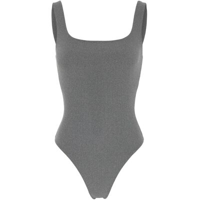 Girlfriend Collective Square Neck Bodysuit XL Grey XL Girlfriend Collective Square Neck Bodysuit XL Grey XL