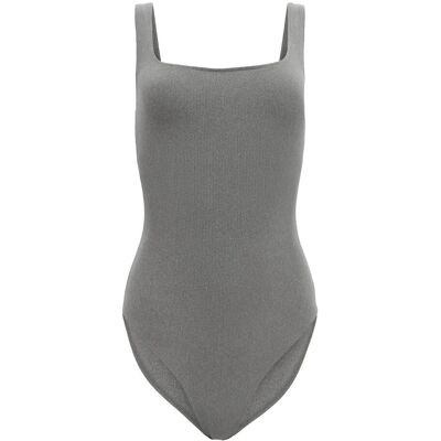 Girlfriend Collective Square Neck Bodysuit, Thong XXXL Grey XXXL Girlfriend Collective Square Neck Bodysuit, Thong XXXL Grey XXXL