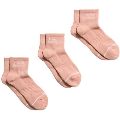 Girlfriend Collective 3-Pack Please Recycle Quarter Crew Sock ONE SIZE Pink ONE SIZE Girlfriend Collective 3-Pack Please Recycle Quarter Crew Sock ONE SIZE Pink ONE SIZE