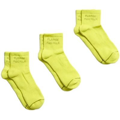 Girlfriend Collective 3-Pack Please Recycle Quarter Crew Sock ONE SIZE Green ONE SIZE Girlfriend Collective 3-Pack Please Recycle Quarter Crew Sock ONE SIZE Green ONE SIZE