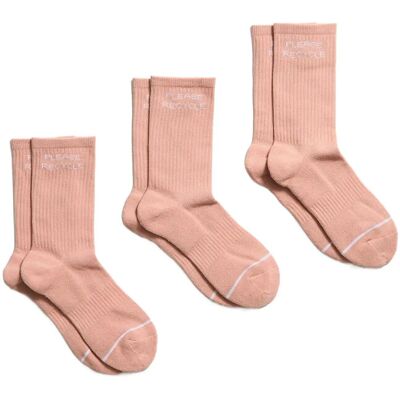 Girlfriend Collective 3-Pack Please Recycle Crew Sock ONE SIZE Pink ONE SIZE Girlfriend Collective 3-Pack Please Recycle Crew Sock ONE SIZE Pink ONE SIZE