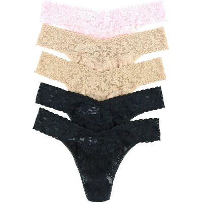 Hanky Panky Multi Pack - Signature Lace Original Rise Thong - 5 Pack ONE SIZE Black ONE SIZE Hanky Panky Multi Pack - Signature Lace Original Rise Thong - 5 Pack ONE SIZE Black ONE SIZE
