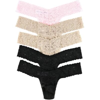 Hanky Panky Multi Pack - Signature Lace Low Rise Thong - 5 Pack ONE SIZE Black ONE SIZE Hanky Panky Multi Pack - Signature Lace Low Rise Thong - 5 Pack ONE SIZE Black ONE SIZE