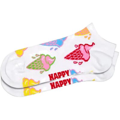 Happy Socks 2-Pack Ice Cream & Stripe Low Socks 41-46 White 41-46 Happy Socks 2-Pack Ice Cream & Stripe Low Socks 41-46 White 41-46