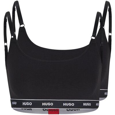 HUGO Twin Bralette Stripe XS Black XS HUGO Twin Bralette Stripe XS Black XS