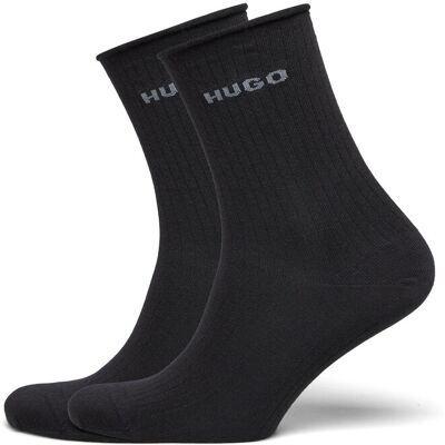 HUGO 2P Qs Fine Rib Cc W 39-42 Black 39-42 HUGO 2P Qs Fine Rib Cc W 39-42 Black 39-42
