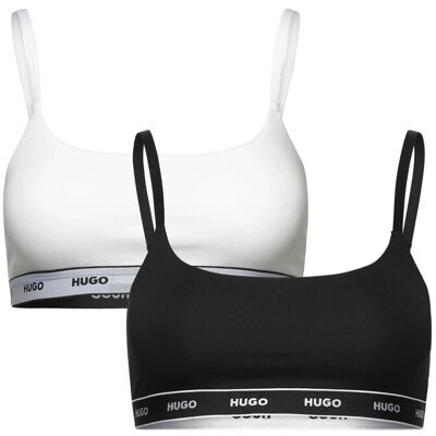 HUGO Twin Bralette Stripe XXL White XXL HUGO Twin Bralette Stripe XXL White XXL