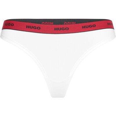 HUGO Thong Stripe Pyp XS White XS HUGO Thong Stripe Pyp XS White XS