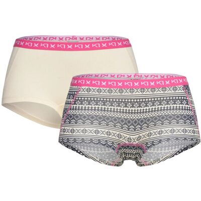 Kari Traa Tina Hipster 2Pk S Patterned S Kari Traa Tina Hipster 2Pk S Patterned S