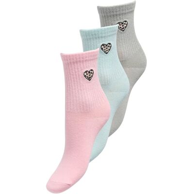 Kids Only Kogine Emb. 3-Pack Socks Cs Acc 34-36 Blue 34-36 Kids Only Kogine Emb. 3-Pack Socks Cs Acc 34-36 Blue 34-36