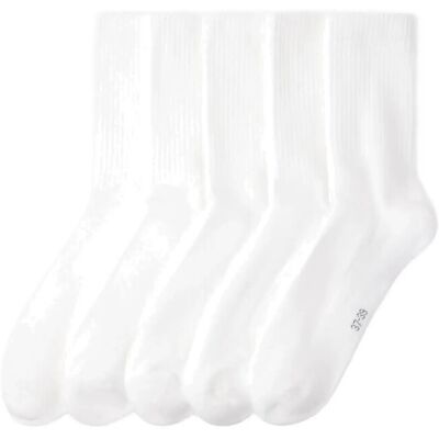 Lindex 5-Pack Sporty Socks 34/36 White 34/36 Lindex 5-Pack Sporty Socks 34/36 White 34/36