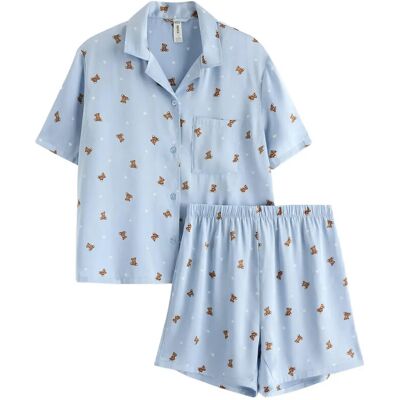 Lindex Pyjama Set In Satin 170 Blue 170 Lindex Pyjama Set In Satin 170 Blue 170