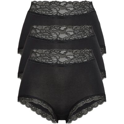 Lindex Brief 3 Pack Emelie Lace High 34 Black 34 Lindex Brief 3 Pack Emelie Lace High 34 Black 34