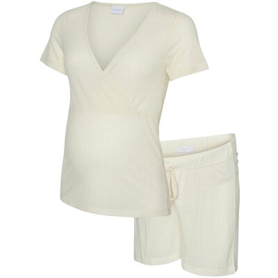 Mamalicious Mlpansy Lia Ss Jrs Pyjamas Set 2F S Cream S Mamalicious Mlpansy Lia Ss Jrs Pyjamas Set 2F S Cream S