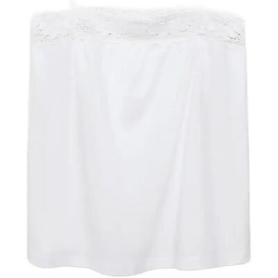 Mango Cotton Top With Lace Straps M White M Mango Cotton Top With Lace Straps M White M