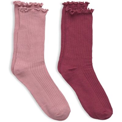 Mango 2 Pack Ribbed Socks M Pink M Mango 2 Pack Ribbed Socks M Pink M