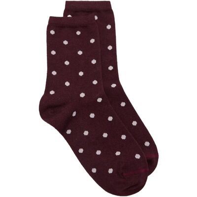 Mango Polka Dot Socks ONE SIZE Burgundy ONE SIZE Mango Polka Dot Socks ONE SIZE Burgundy ONE SIZE