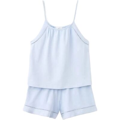 Mango 100% Cotton Pyjamas Set XS Blue XS Mango 100% Cotton Pyjamas Set XS Blue XS