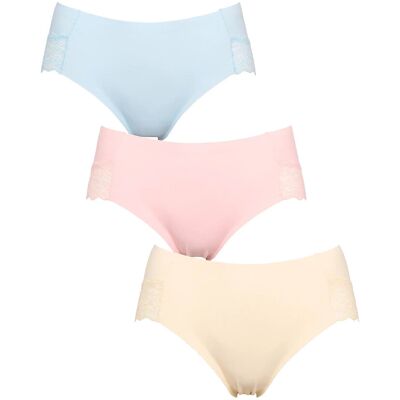 Missya Seamless Tai W Lace 3-Pack S Pink S Missya Seamless Tai W Lace 3-Pack S Pink S