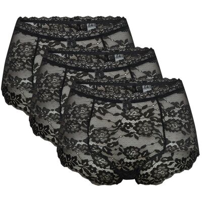 Missya Lace Maxi 3-Pack S Black S Missya Lace Maxi 3-Pack S Black S