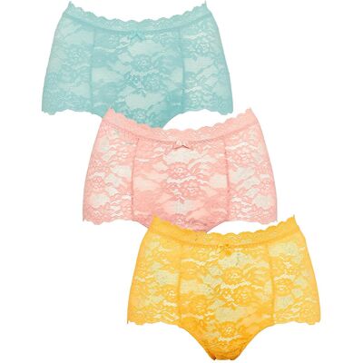 Missya Lace Maxi 3-Pack S Pink S Missya Lace Maxi 3-Pack S Pink S