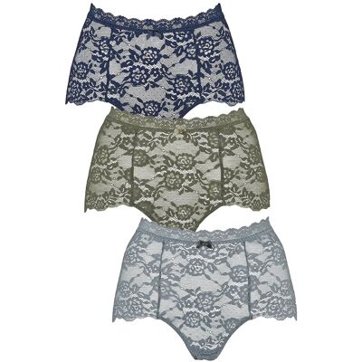 Missya Lace Maxi 3-Pack S Navy S Missya Lace Maxi 3-Pack S Navy S