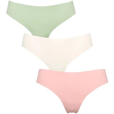 Missya Seamless String W Lace 3-Pack S Pink S Missya Seamless String W Lace 3-Pack S Pink S