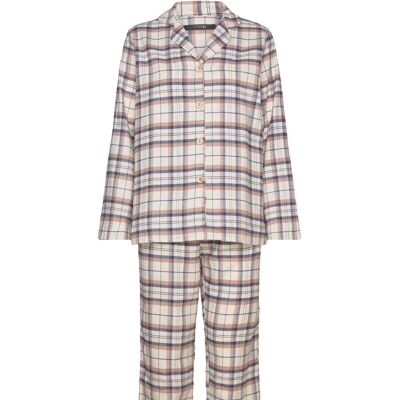 Missya Check Flannel Pyjamas XS White XS Missya Check Flannel Pyjamas XS White XS