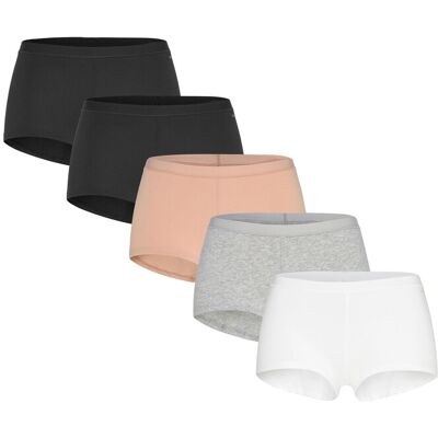 Organic Basics Core Shorty 5-Pack L Black L Organic Basics Core Shorty 5-Pack L Black L