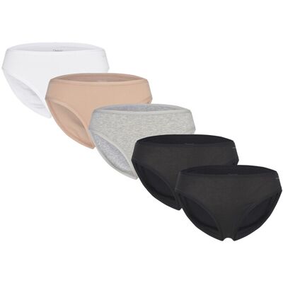 Organic Basics Core High-Leg Briefs 5-Pack S Black S Organic Basics Core High-Leg Briefs 5-Pack S Black S