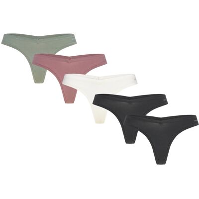 Organic Basics Flex Thong 5-Pack XXS Patterned XXS Organic Basics Flex Thong 5-Pack XXS Patterned XXS