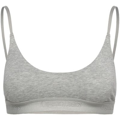 Organic Basics Core Open Back Scoop Bralette XS Grey XS Organic Basics Core Open Back Scoop Bralette XS Grey XS