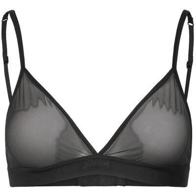 Organic Basics Mesh Triangle Bralette XXS Black XXS Organic Basics Mesh Triangle Bralette XXS Black XXS
