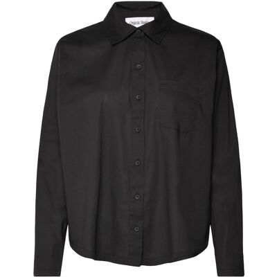 Organic Basics Core Sleep Poplin Shirt XS Black XS Organic Basics Core Sleep Poplin Shirt XS Black XS