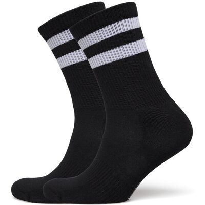 Organic Basics Core Stripe Crew Socks 2-Pack 35-38 Black 35-38 Organic Basics Core Stripe Crew Socks 2-Pack 35-38 Black 35-38