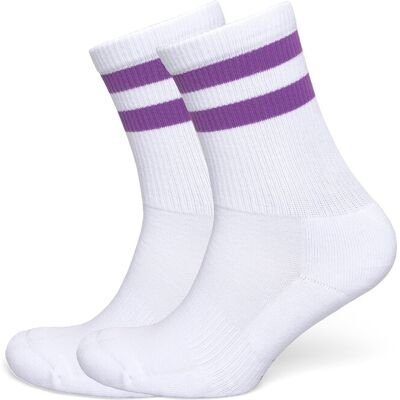 Organic Basics Core Stripe Crew Socks 2-Pack 35-38 White 35-38 Organic Basics Core Stripe Crew Socks 2-Pack 35-38 White 35-38