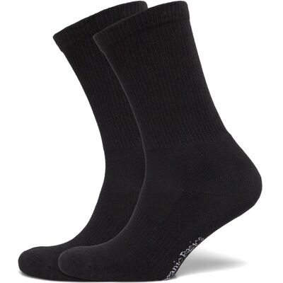 Organic Basics Core Tennis Crew Socks 2-Pack 35-38 Black 35-38 Organic Basics Core Tennis Crew Socks 2-Pack 35-38 Black 35-38
