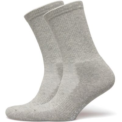 Organic Basics Core Tennis Crew Socks 2-Pack 35-38 Grey 35-38 Organic Basics Core Tennis Crew Socks 2-Pack 35-38 Grey 35-38