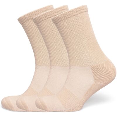 Organic Basics Core Tennis Crew Socks 3-Pack 35-38 Beige 35-38 Organic Basics Core Tennis Crew Socks 3-Pack 35-38 Beige 35-38
