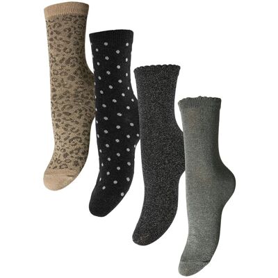 Pieces Pcsebby Glitter Long 4-Pack Mix Noos Bc ONE SIZE Khaki ONE SIZE Pieces Pcsebby Glitter Long 4-Pack Mix Noos Bc ONE SIZE Khaki ONE SIZE