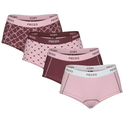 Pieces Pclogo Lady 4 Pack Bc XS Pink XS Pieces Pclogo Lady 4 Pack Bc XS Pink XS