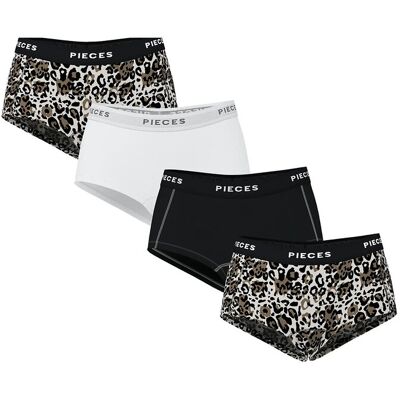 Pieces Pclogo Lady 4 Pack Aop/Solid Noos Bc S Black S Pieces Pclogo Lady 4 Pack Aop/Solid Noos Bc S Black S